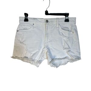 Joe's Jeans White Distressed Jean Shorts Sz 27